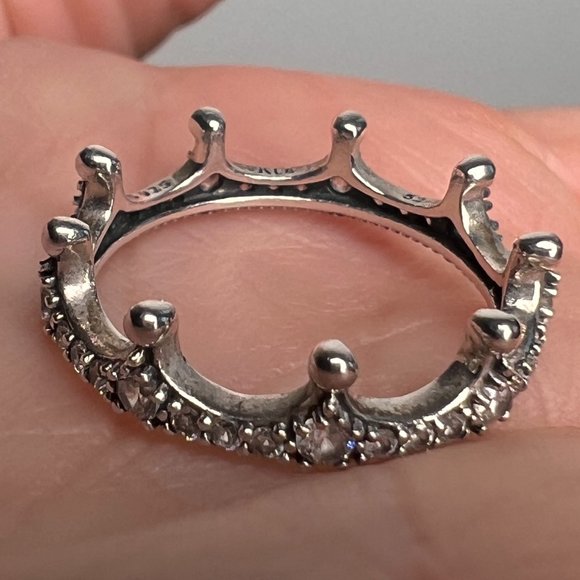 PANDORA sterling silver crown ring size 5 - Picture 9 of 9